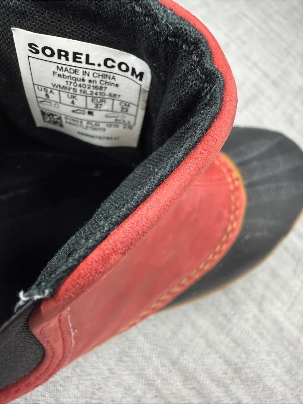 Sorel Out N About Chelsea Waterproof Duck Boots Red Leather US 6